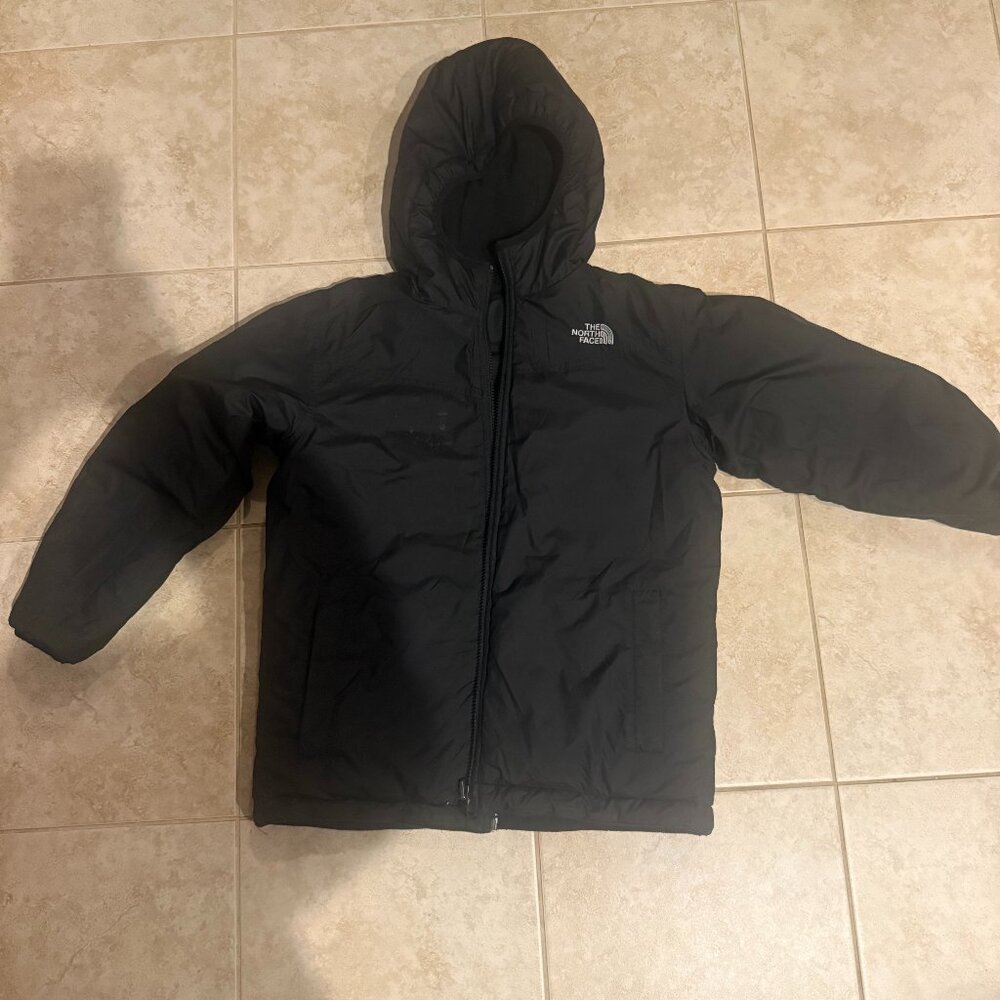 The North Face Youth M Black Reversible Jacket Pre-Owned Excellent Condition